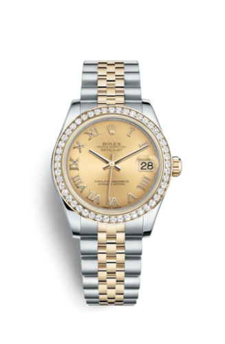 Rolex Datejust 31 Rolesor Yellow Diamond / Jubilee / Champagne Roman 178383-0011