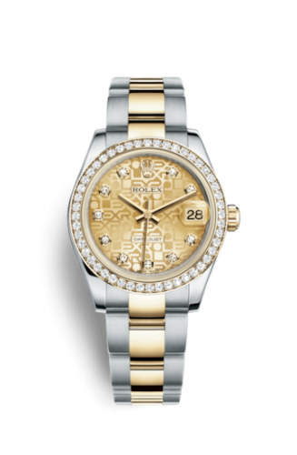 Rolex Datejust 31 Rolesor Yellow Diamond / Oyster / Champagne Computer 178383-0014