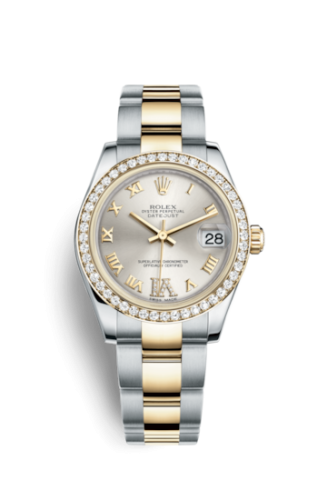 Rolex Datejust 31 Rolesor Yellow Diamond / Oyster / Silver Roman 178383-0019