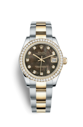 Rolex Datejust 31 Rolesor Yellow Diamond / Oyster / Black MOP 178383-0021