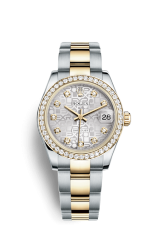 Rolex Datejust 31 Rolesor Yellow Diamond / Oyster / Silver Computer 178383-0022