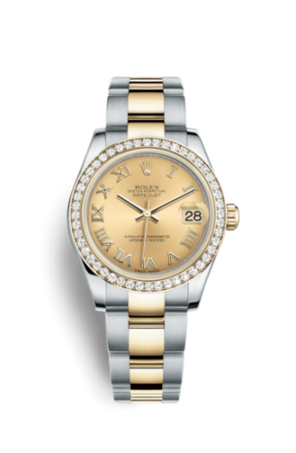 Rolex Datejust 31 Rolesor Yellow Diamond / Oyster / Champagne Roman 178383-0023
