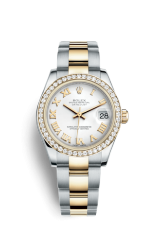 Rolex Datejust 31 Rolesor Yellow Diamond / Oyster / White Roman 178383-0024