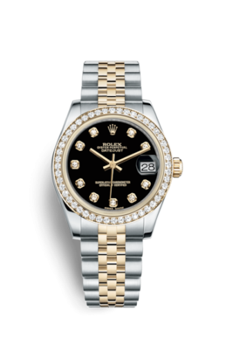 Rolex Datejust 31 Rolesor Yellow Diamond / Jubilee / Black Diamond 178383-0034