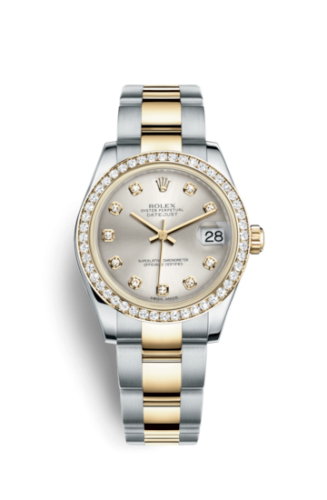 Rolex Datejust 31 Rolesor Yellow Diamond / Oyster / Silver Diamond 178383-0041