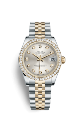 Rolex Datejust 31 Rolesor Yellow Diamond / Jubilee / Silver Diamond 178383-0052