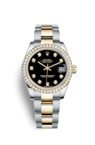 Rolex Datejust 31 Rolesor Yellow Diamond / Oyster / Black Diamond 178383-0054