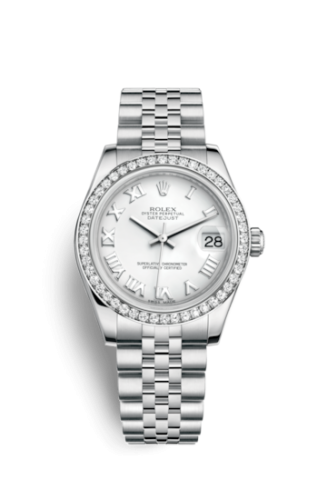 Rolex Datejust 31 Stainless Steel Diamond / Jubilee / White - Roman 178384-0006