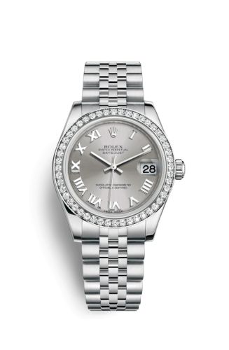 Rolex Datejust 31 Stainless Steel Diamond / Jubilee / Rhodium - Roman 178384-0007