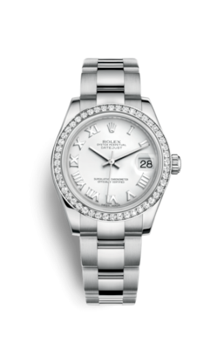 Rolex Datejust 31 Stainless Steel Diamond / Oyster / White - Roman 178384-0020