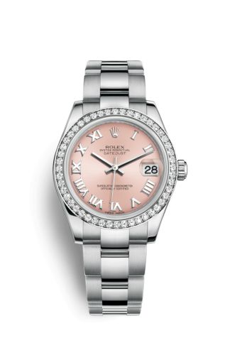 Rolex Datejust 31 Stainless Steel Diamond / Oyster / Pink - Roman 178384-0024