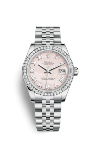 Rolex Datejust 31 Stainless Steel Diamond / Jubilee / Pink MOP - Roman 178384-0028