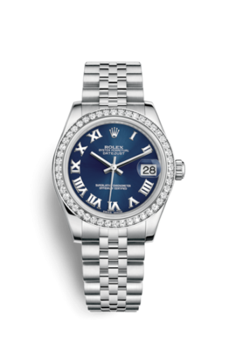 Rolex Datejust 31 Stainless Steel Diamond / Jubilee / Blue - Roman 178384-0038