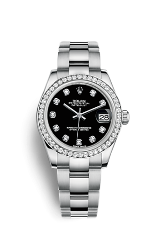 Rolex Datejust 31 Stainless Steel Diamond / Oyster / Black - Diamond 178384-0042