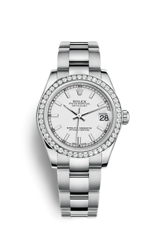 Rolex Datejust 31 Stainless Steel Diamond / Oyster / White 178384-0060