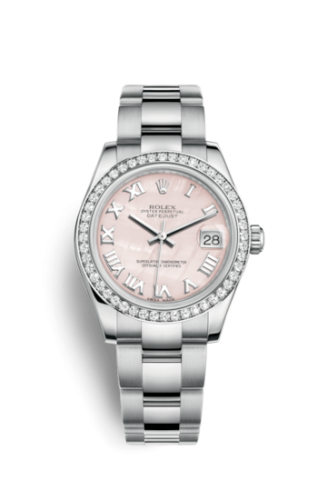 Rolex Datejust 31 Stainless Steel Diamond / Oyster / Pink MOP - Roman 178384-0068