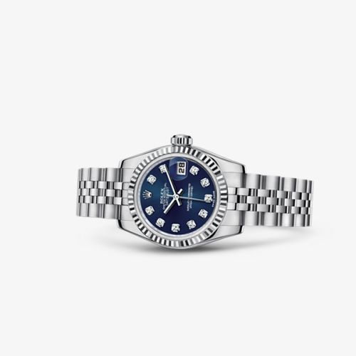 Rolex Lady-Datejust 26 Fluted Blue Diamonds Jubilee 179174-0011
