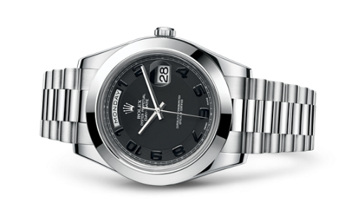 Rolex Day-Date II Platinum Black Arabic 218206-0003