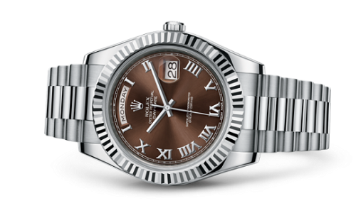 Rolex Day-Date II White Gold Chocolate Roman 218239-0040