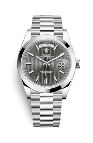 Rolex Day-Date 40 Platinum / Grey Tuxedo 228206-0011