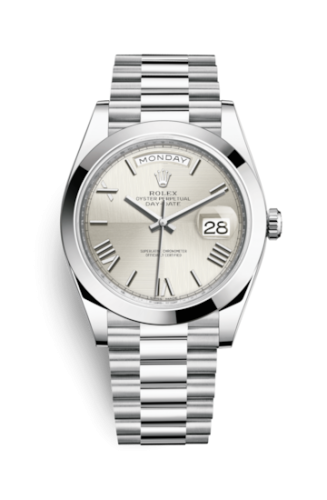 Rolex Day-Date 40 Platinum / Silver Quadrant 228206-0014