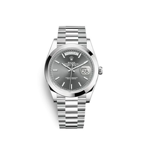 Rolex Day-Date 40 Platinum / Grey 228206-0045