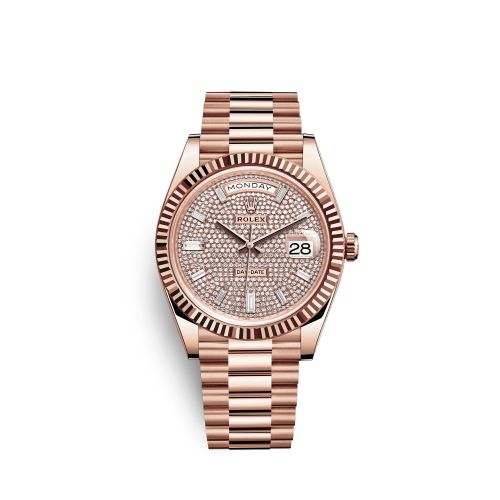 Rolex Day-Date 40 Everose / Paved 228235-0036