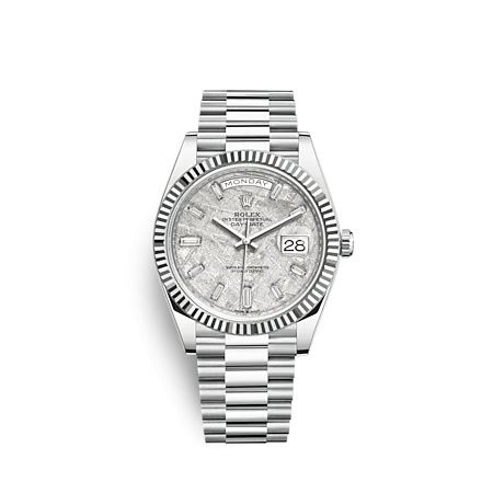 Rolex Day-Date 40 Platinum - Fluted / Meteorite 228236-0011