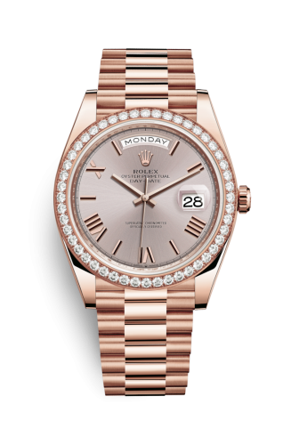 Rolex Day-Date 40 Everose - Diamond / Sundust - Roman 228345RBR-0008