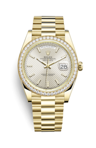 Rolex Day-Date 40 Yellow Gold / Diamond / Silver 228348RBR-0005