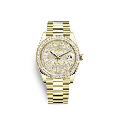 Rolex Day-Date 40 Yellow Gold - Diamond / Paved - Baguette 228348RBR-0037