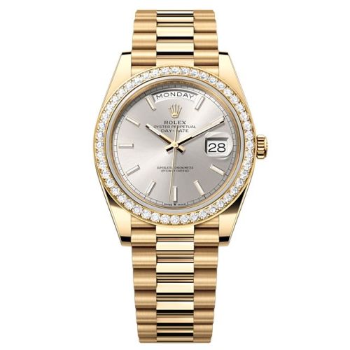 Rolex Day-Date 40 Yellow Gold - Diamond / Silver 228348RBR-0042