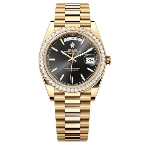 Rolex Day-Date 40 Yellow Gold - Diamond / Black 228348RBR-0043