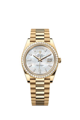 Rolex Day-Date 40 Yellow Gold - Diamond / MOP - Baguette 228348RBR-0046
