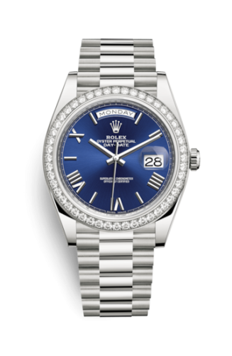Rolex Day-Date 40 White Gold - Diamond / Blue Roman 228349RBR-0005