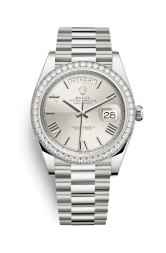 Rolex Day-Date 40 White Gold - Diamond / Silver Quadrant 228349rbr-0004