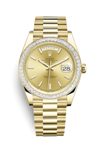 Rolex Day-Date 40 Yellow Gold - Baguette / Champagne 228398TBR-0007