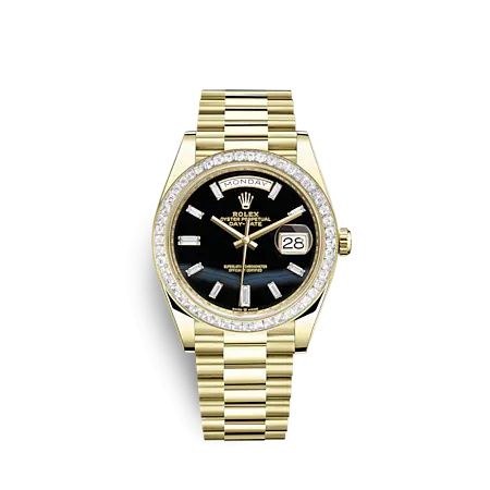 Rolex Day-Date 40 Yellow Gold - Baguette / Onyx 228398TBR-0038