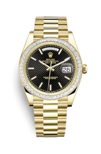Rolex Day-Date 40 Yellow Gold - Baguette / Black 228398tbr-0004