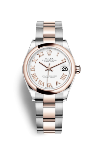 Rolex Datejust 31 Stainless Steel/ Rose Gold / Domed / White - Roman / Oyster 278241-0001