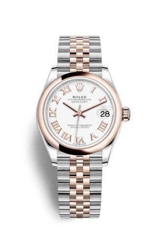 Rolex Datejust 31 Stainless Steel/ Rose Gold / Domed / White - Roman / Jubilee 278241-0002