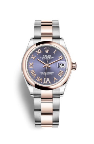 Rolex Datejust 31 Stainless Steel/ Rose Gold / Domed / Aubergine - Roman / Oyster 278241-0019