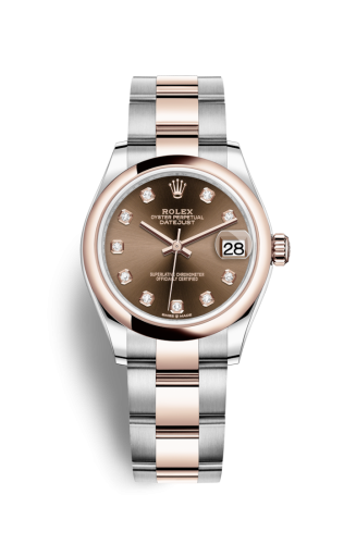 Rolex Datejust 31 Stainless Steel/ Rose Gold / Domed / Chocolate - Diamond / Oyster 278241-0027