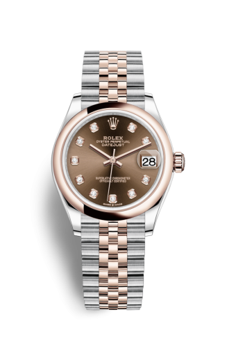 Rolex Datejust 31 Stainless Steel/ Rose Gold / Domed / Chocolate - Diamond / Jubilee 278241-0028