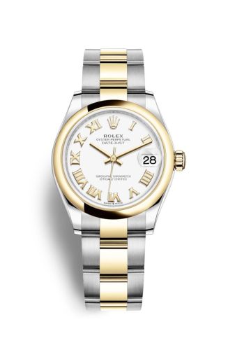 Rolex Datejust 31 Stainless Steel / Yellow Gold / Domed / White - Roman / Oyster 278243-0001