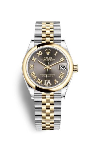 Rolex Datejust 31 Stainless Steel / Yellow Gold / Domed / Grey - Roman / Jubilee 278243-0018