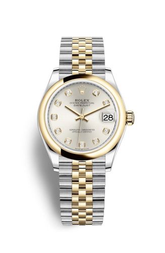 Rolex Datejust 31 Stainless Steel / Yellow Gold / Domed / Silver - Diamond / Jubilee 278243-0020
