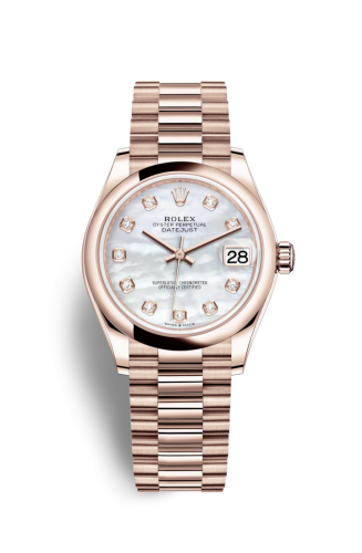 Rolex Datejust 31 Rose Gold / Domed / MOP / President 278245-0014