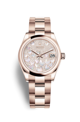 Rolex Datejust 31 Rose Gold / Domed / Butterfly / Oyster 278245-0019