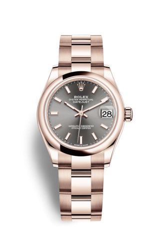 Rolex Datejust 31 Rose Gold / Domed / Grey / Oyster 278245-0025